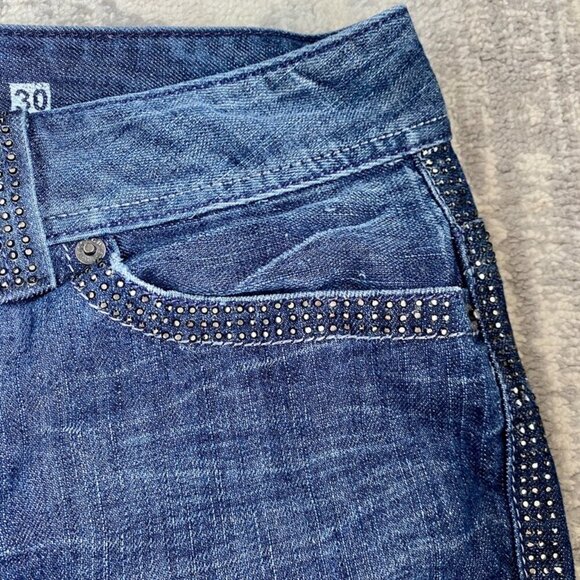 Guess Jean Shorts w Bling - Picture 2 of 7